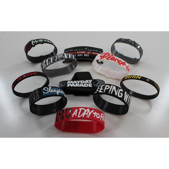 13 Wristbands Pierce the Veil Sleeping with Sirens Motionless in White etc.#BB13 - Picture 2 of 2